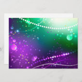 Mardi Gras Lila Hintergrund Menükarte (Vorne/Hinten)