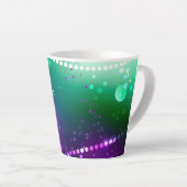 Mardi Gras Lila Hintergrund Milchtasse (Rechte Ecke)