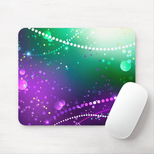 Mardi Gras Lila Hintergrund Mousepad (Mit Mouse)