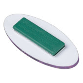 Mardi Gras Lila Hintergrund Namenschild (Rückseite)