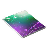 Mardi Gras Lila Hintergrund Notizblock (angewinkelt)