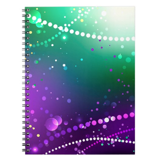 Mardi Gras Lila Hintergrund Notizblock (Vorderseite)
