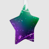 Mardi Gras Lila Hintergrund Ornament (Vorderseite)