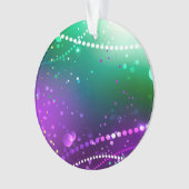 Mardi Gras Lila Hintergrund Ornament (Vorderseite)
