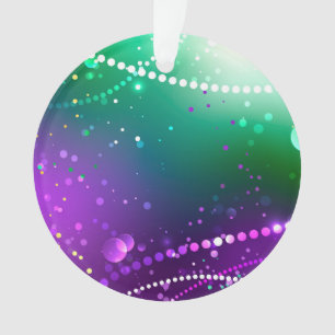 Mardi Gras Lila Hintergrund Ornament