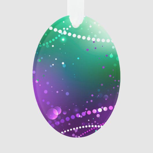 Mardi Gras Lila Hintergrund Ornament (Vorderseite)