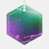 Mardi Gras Lila Hintergrund Ornament Aus Glas (Vorderseite)