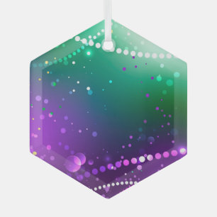 Mardi Gras Lila Hintergrund Ornament Aus Glas