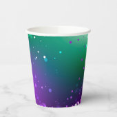 Mardi Gras Lila Hintergrund Pappbecher (Links)