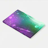 Mardi Gras Lila Hintergrund Post-it Klebezettel (angewinkelt)