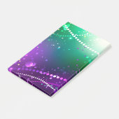 Mardi Gras Lila Hintergrund Post-it Klebezettel (angewinkelt)