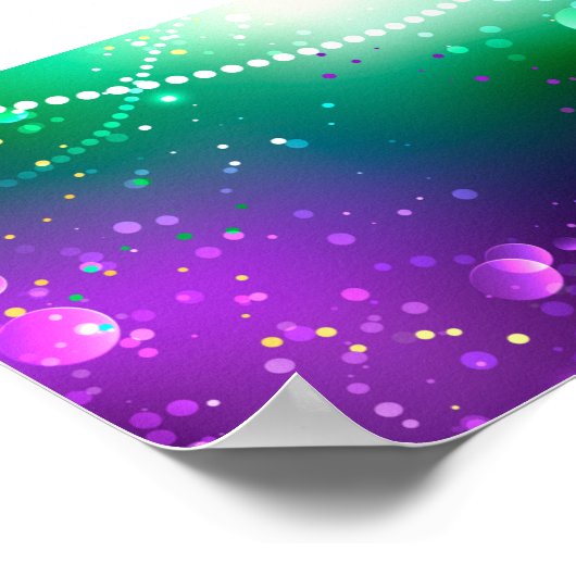 Mardi Gras Lila Hintergrund Poster (Ecke)
