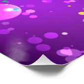 Mardi Gras Lila Hintergrund Poster (Ecke)