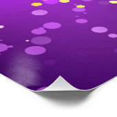 Mardi Gras Lila Hintergrund Poster (Ecke)