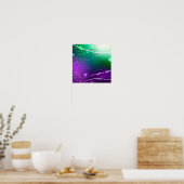 Mardi Gras Lila Hintergrund Poster (Küche)