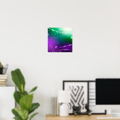 Mardi Gras Lila Hintergrund Poster (Heimbüro)