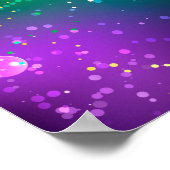 Mardi Gras Lila Hintergrund Poster (Ecke)