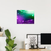 Mardi Gras Lila Hintergrund Poster (Heimbüro)