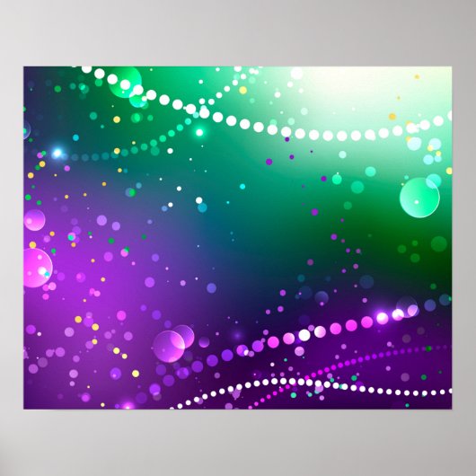 Mardi Gras Lila Hintergrund Poster (Vorne)