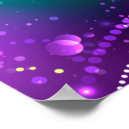 Mardi Gras Lila Hintergrund Poster (Ecke)