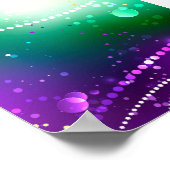 Mardi Gras Lila Hintergrund Poster (Ecke)