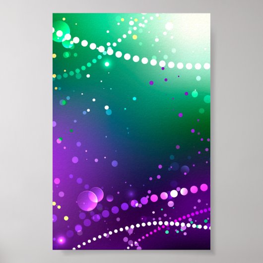 Mardi Gras Lila Hintergrund Poster (Vorne)