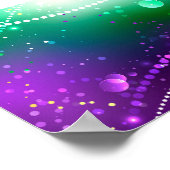 Mardi Gras Lila Hintergrund Poster (Ecke)