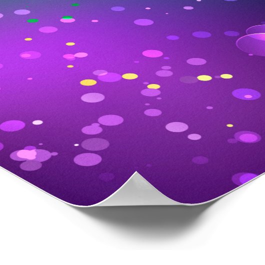 Mardi Gras Lila Hintergrund Poster (Ecke)