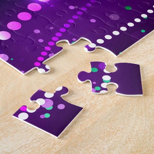 Mardi Gras Lila Hintergrund Puzzle (Seite)