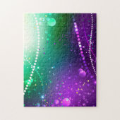 Mardi Gras Lila Hintergrund Puzzle (Vertikal)