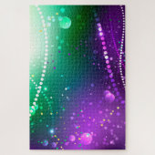 Mardi Gras Lila Hintergrund Puzzle (Vertikal)