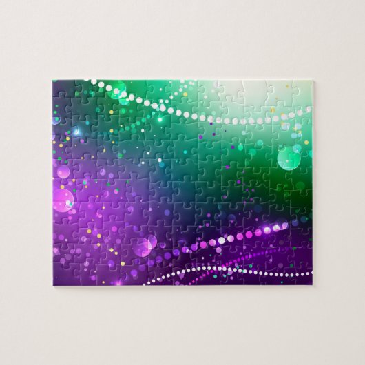 Mardi Gras Lila Hintergrund Puzzle (Horizontal)