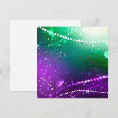 Mardi Gras Lila Hintergrund Save The Date (Vorne/Hinten)