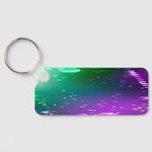 Mardi Gras Lila Hintergrund Schlüsselanhänger (Rückseite)