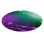 Mardi Gras Lila Hintergrund Schneidebrett (Ecke)