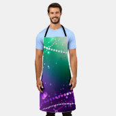 Mardi Gras Lila Hintergrund Schürze (Getragen)