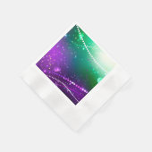 Mardi Gras Lila Hintergrund Serviette (Ecke)