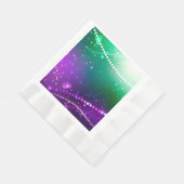 Mardi Gras Lila Hintergrund Serviette (Ecke)