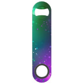 Mardi Gras Lila Hintergrund Speed Flaschenöffner (Rückseite)