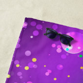 Mardi Gras Lila Hintergrund Strandtuch (Beispiel)