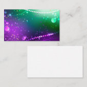 Mardi Gras Lila Hintergrund Terminkarte (Vorne/Hinten)