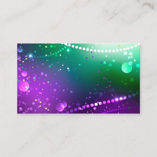 Mardi Gras Lila Hintergrund Terminkarte (Vorderseite)