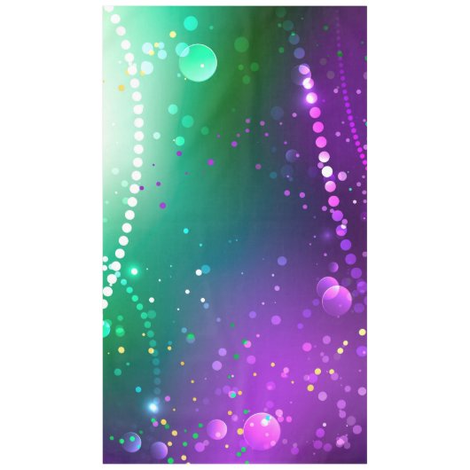 Mardi Gras Lila Hintergrund Tischdecke (Vorderseite)
