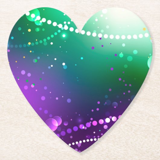 Mardi Gras Lila Hintergrund Untersetzer (Vorderseite)