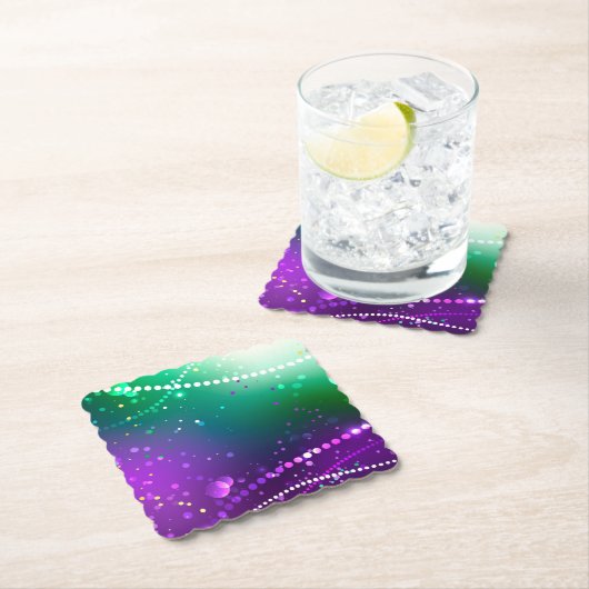 Mardi Gras Lila Hintergrund Untersetzer (Vor Ort)