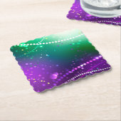 Mardi Gras Lila Hintergrund Untersetzer (angewinkelt)