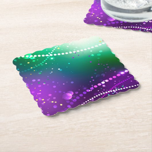 Mardi Gras Lila Hintergrund Untersetzer (angewinkelt)