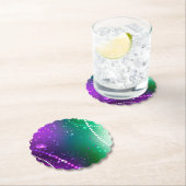 Mardi Gras Lila Hintergrund Untersetzer (Vor Ort)