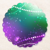 Mardi Gras Lila Hintergrund Untersetzer (Vorderseite)