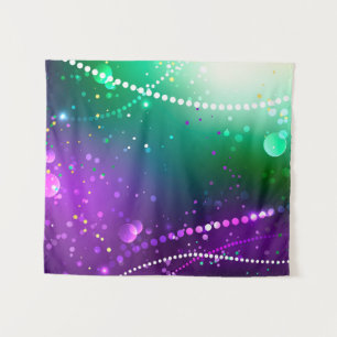 Mardi Gras Lila Hintergrund Wandteppich